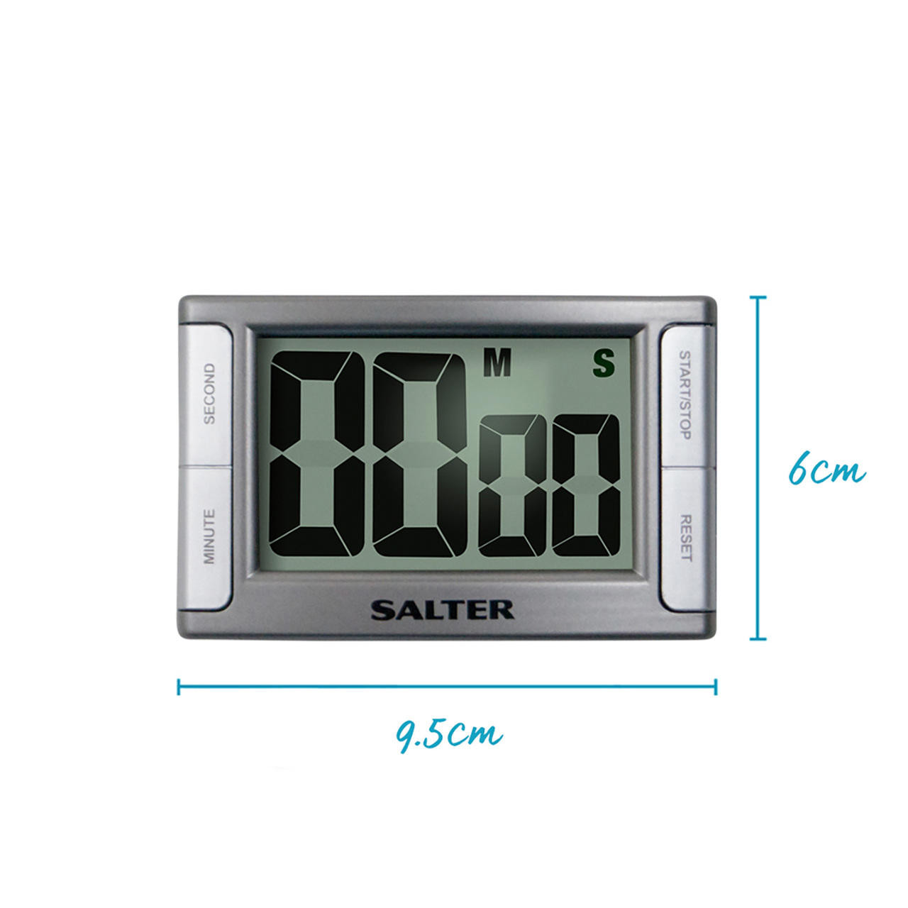 Magnetic kitchen timer. Digital time control in black color - Cablematic