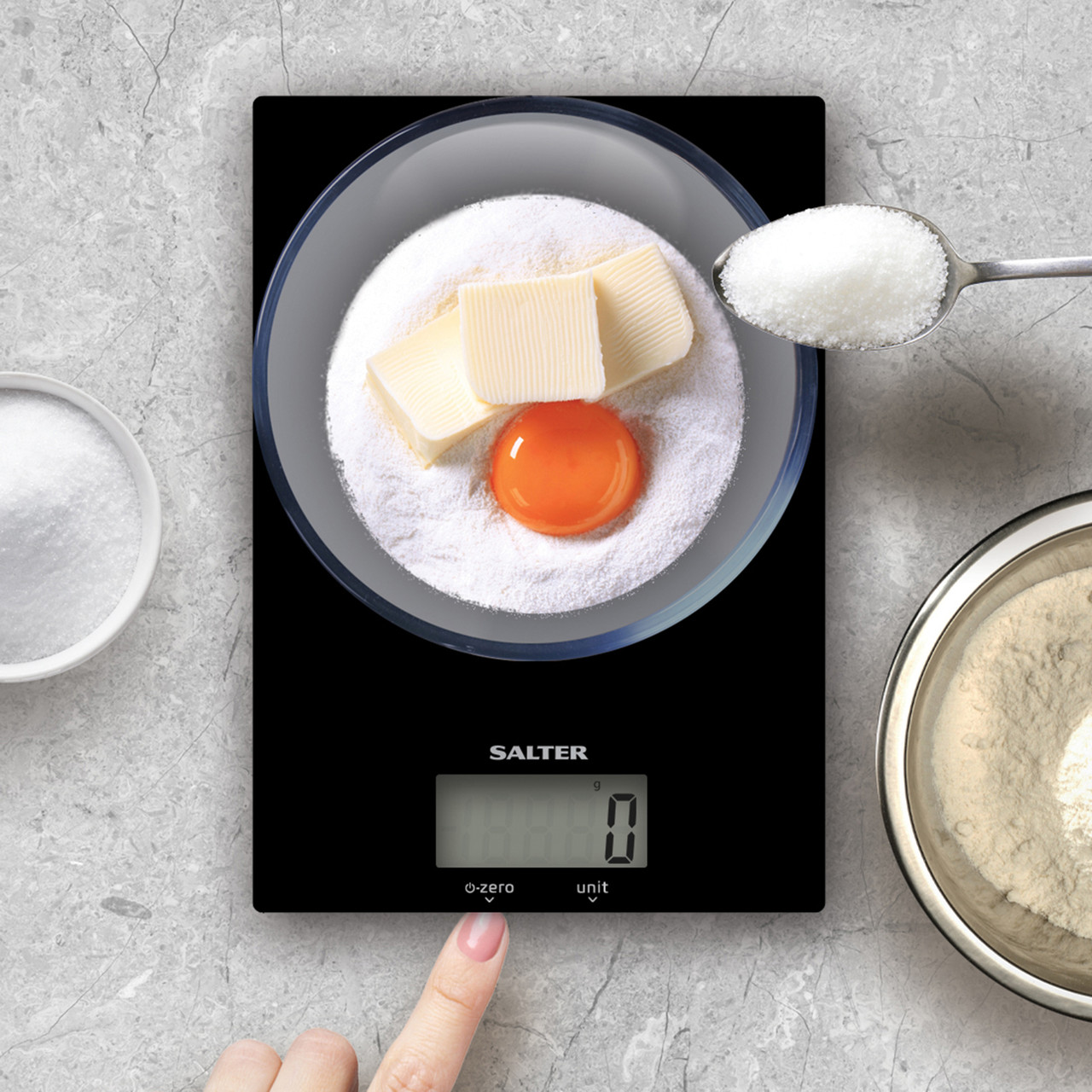 Salter Curve Glass Electronic Digital Kitchen Scale