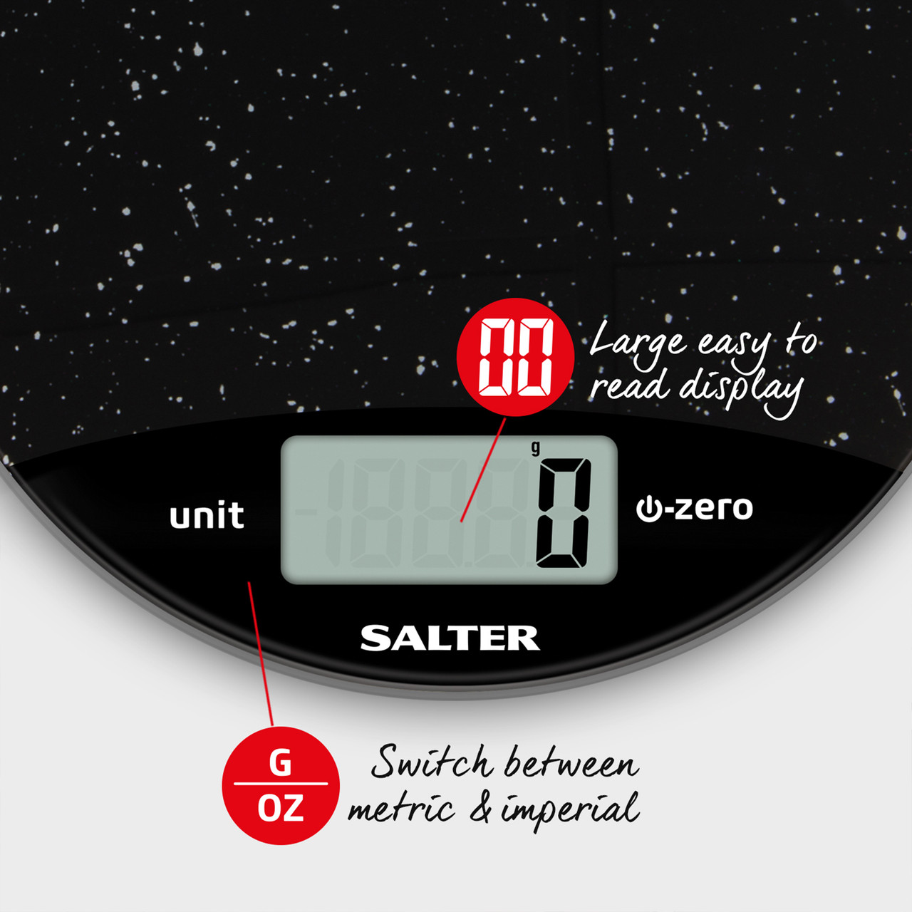 Salter Black 5kg Leaf Digital Kitchen Weighing Scale