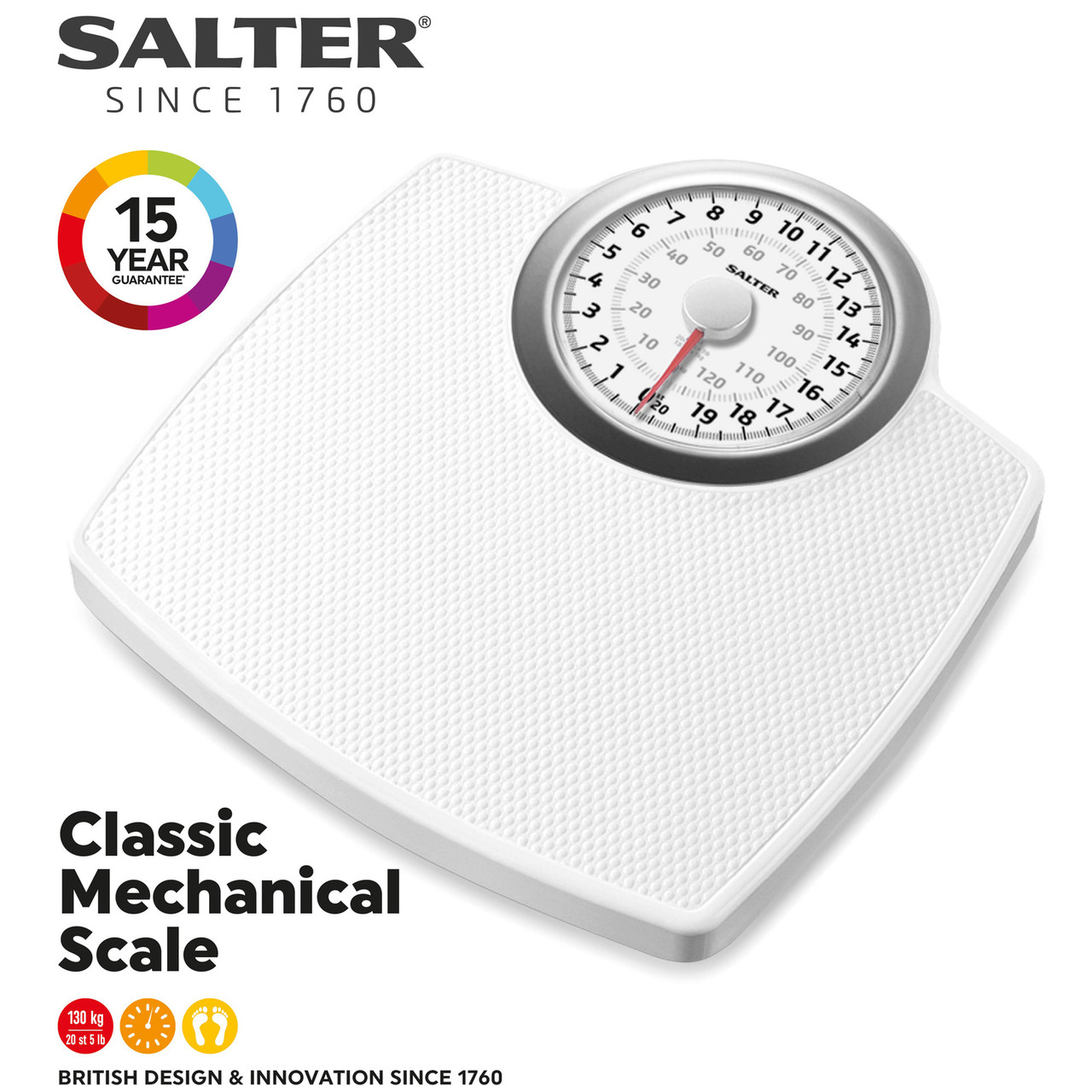 Salter Premium Classic Easy Read Bathroom Scale Mechanical   Salter Classic Mechanical Bathroom Scale 130kg Capacity  31470.1648459943 