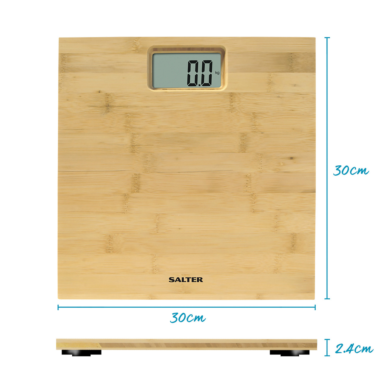 Escali ECO200 Bamboo Bathroom Body Scale, Modern Design, Eco-Friendly, LCD  Digital Display,440lb Capacity, Natural Bamboo Finish 