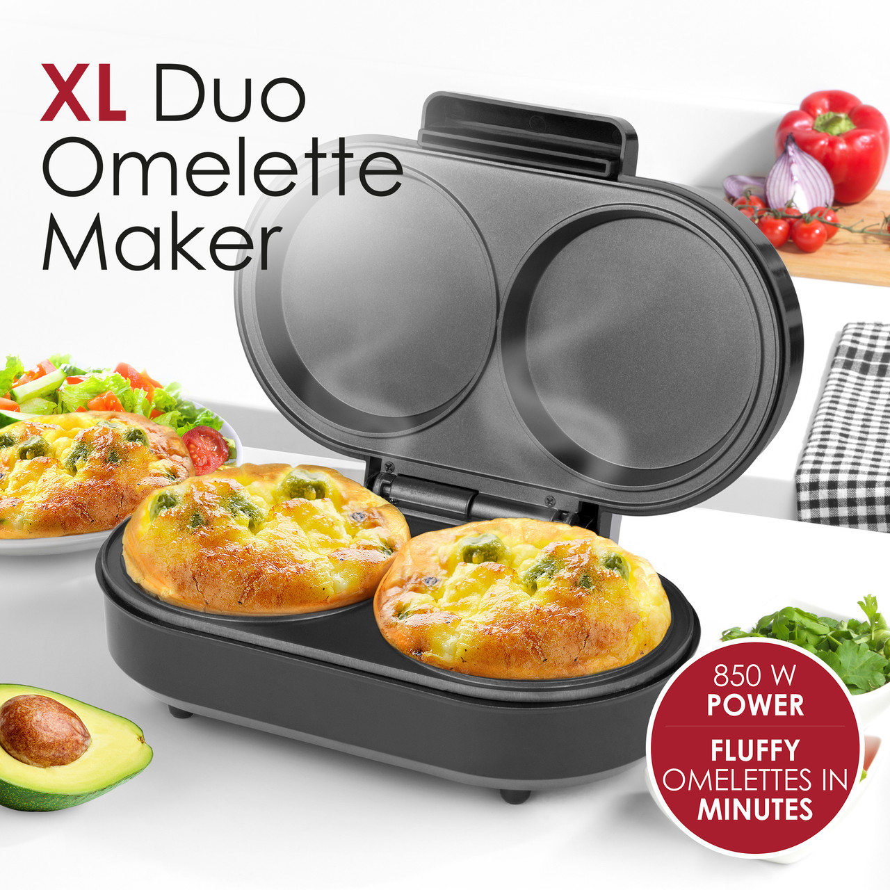 Quest 35640 Non-Stick Cool Touch Dual Omelet Maker, 700 W 220 Volts NOT FOR  USA