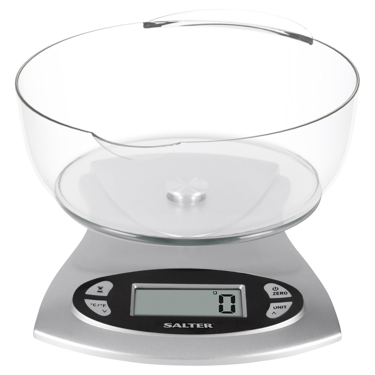 Electronic Kitchen Scale with Jug, 5kg Capacity, Silver