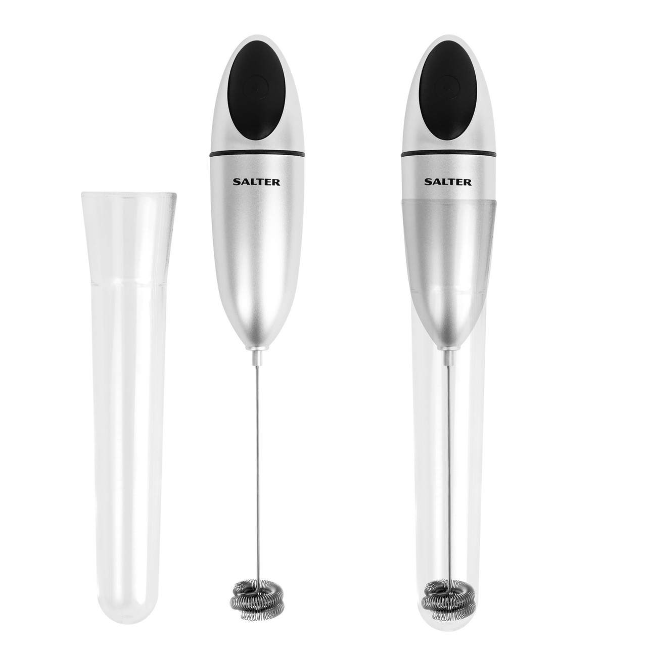 KSP Stylo Battery Milk Frother with Stand (Stainless Steel