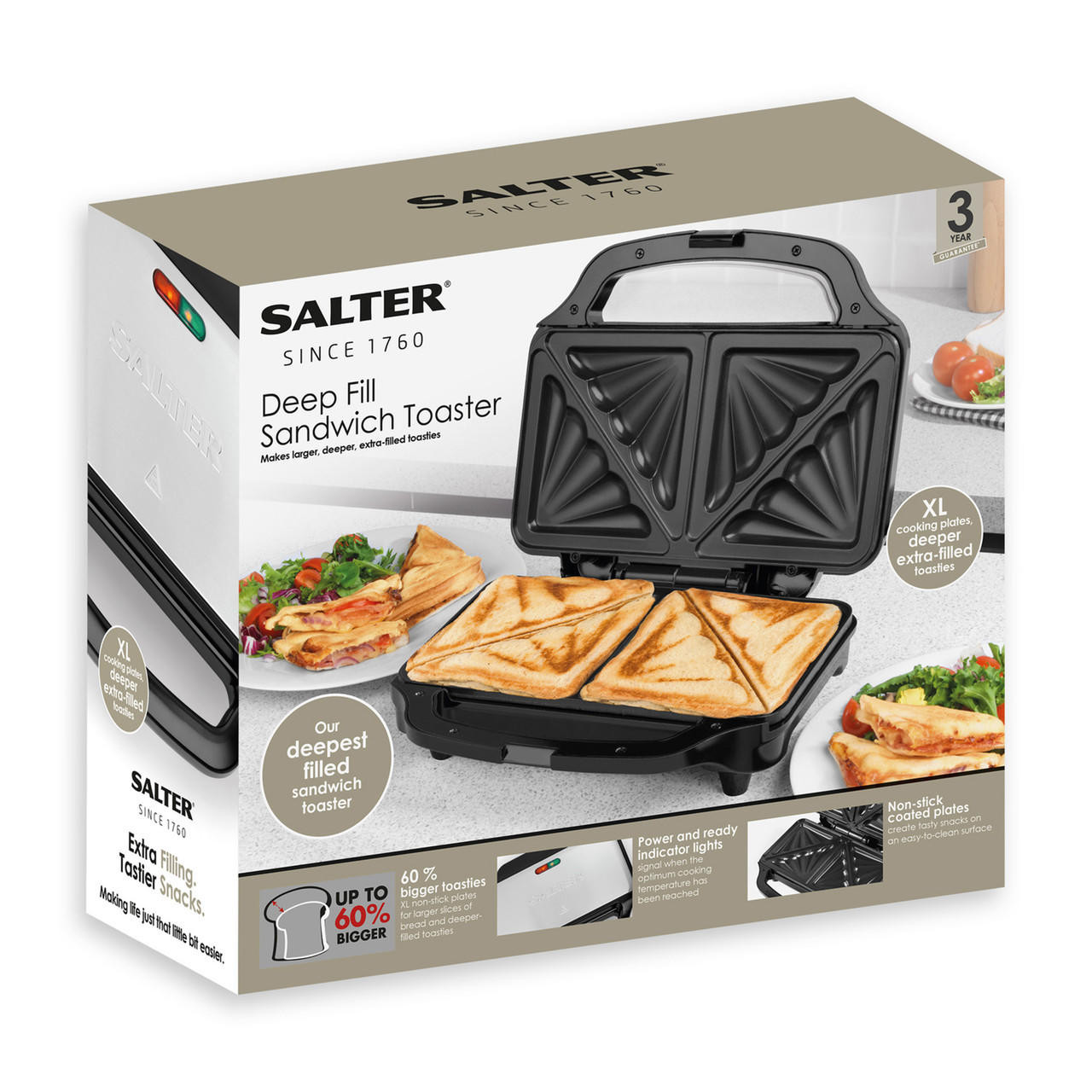 Buy Salter Deep Fill Sandwich Toaster Press XL Non-Stick from the Next UK  online shop