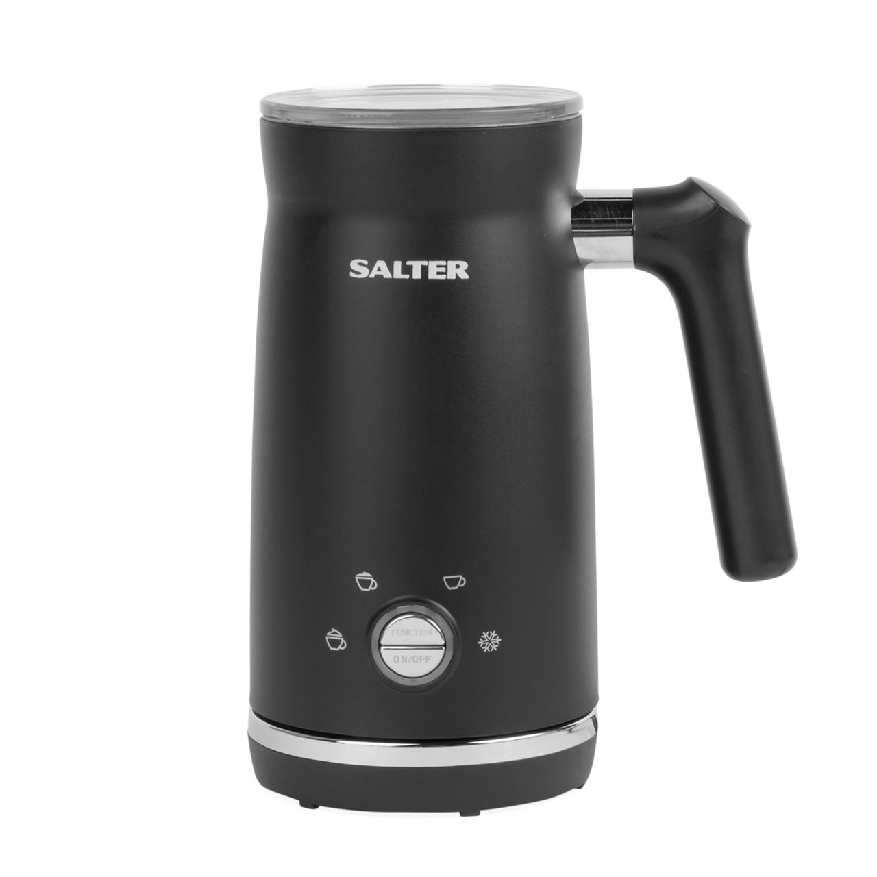 Salter Electric Milk Frother Steamer for Dairy/Plant-Based, Hot Chocolate, Cappuccinos, Lattes, Includes Hot, Cold and Frothy Functions