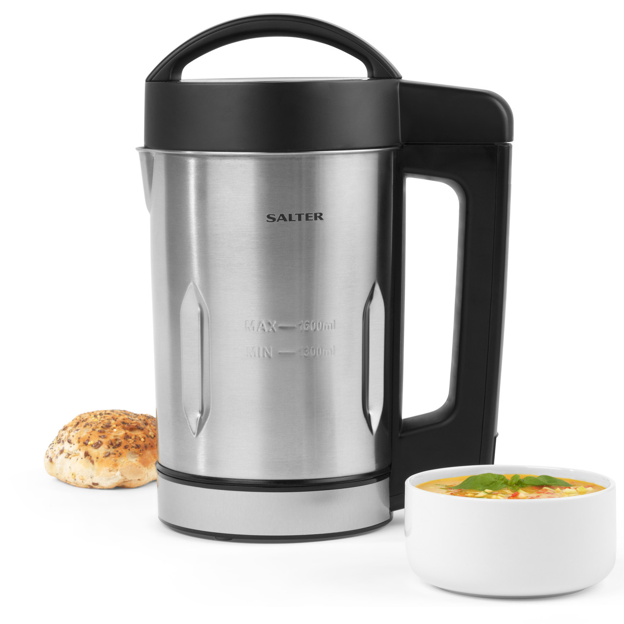 Digital Soup Maker, 1.6 Litre Capacity, 5 In-Built Settings, Includes Stainless Steel Jug, 900W