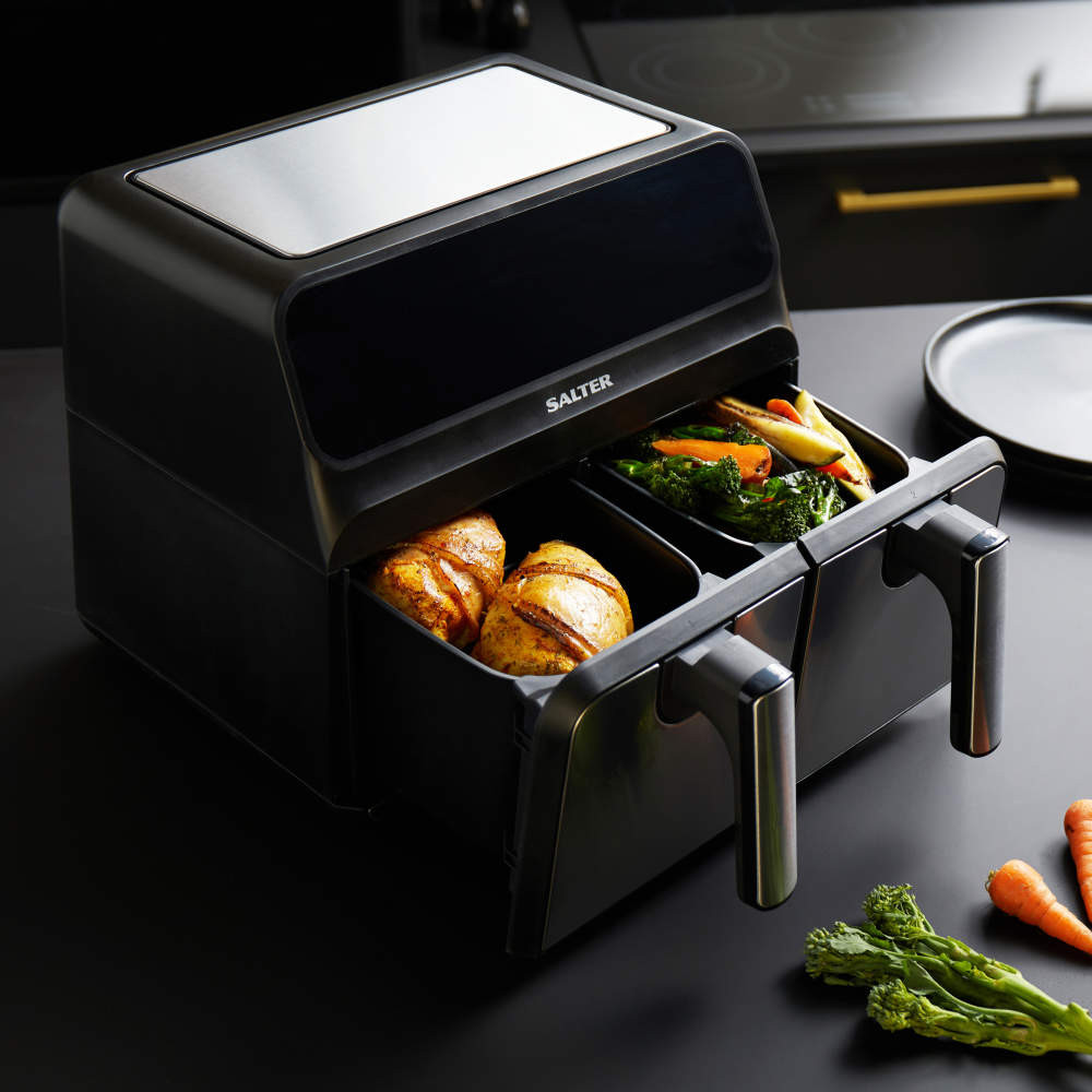 Dual Digital Air Fryer, 8 Litre, 2 Drawers, 1700 W Salter