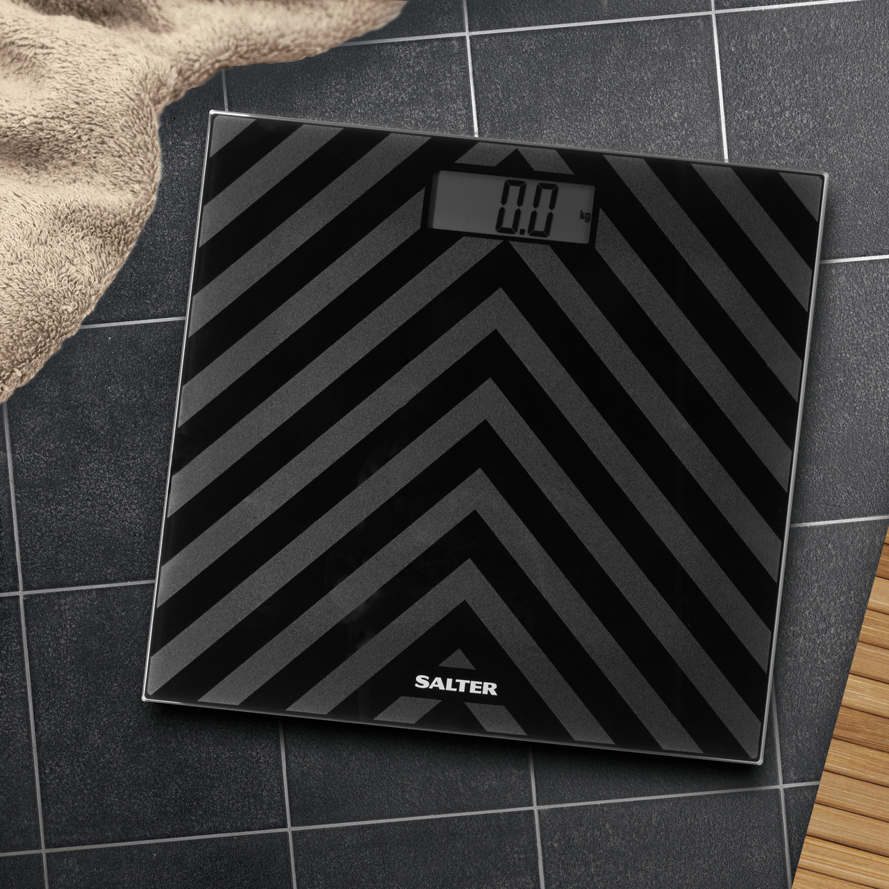 Digital Bathroom Scale with Black Textured Finish