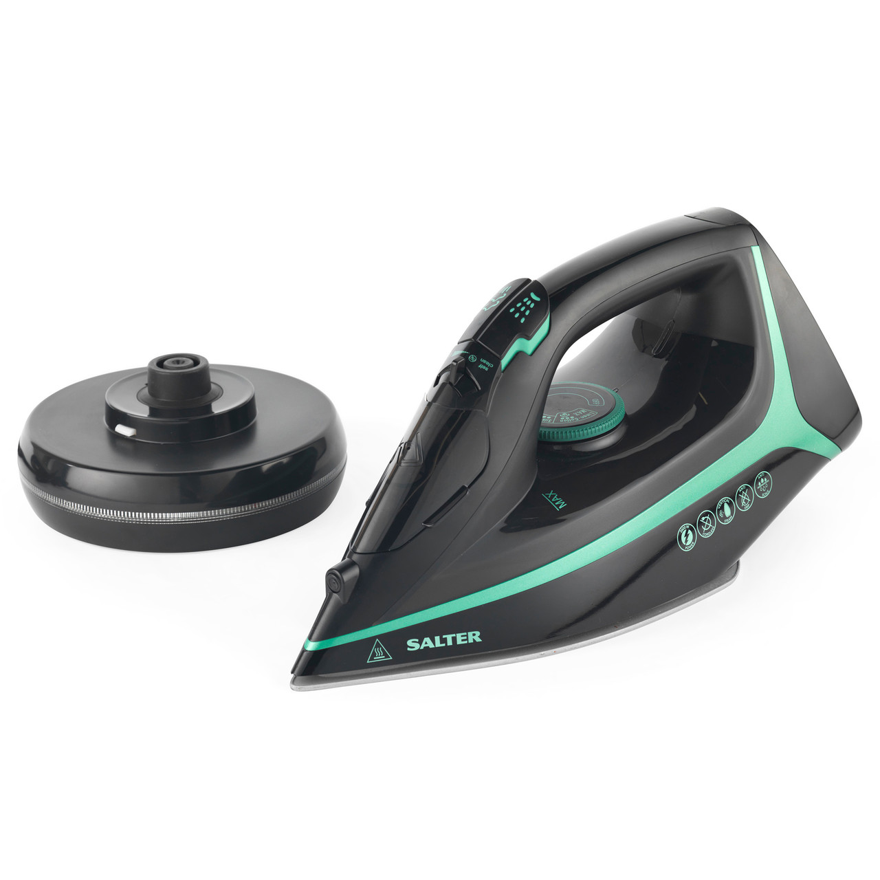 Shop Salter 2 in 1 Cordless Steam Iron 2600W Black Green