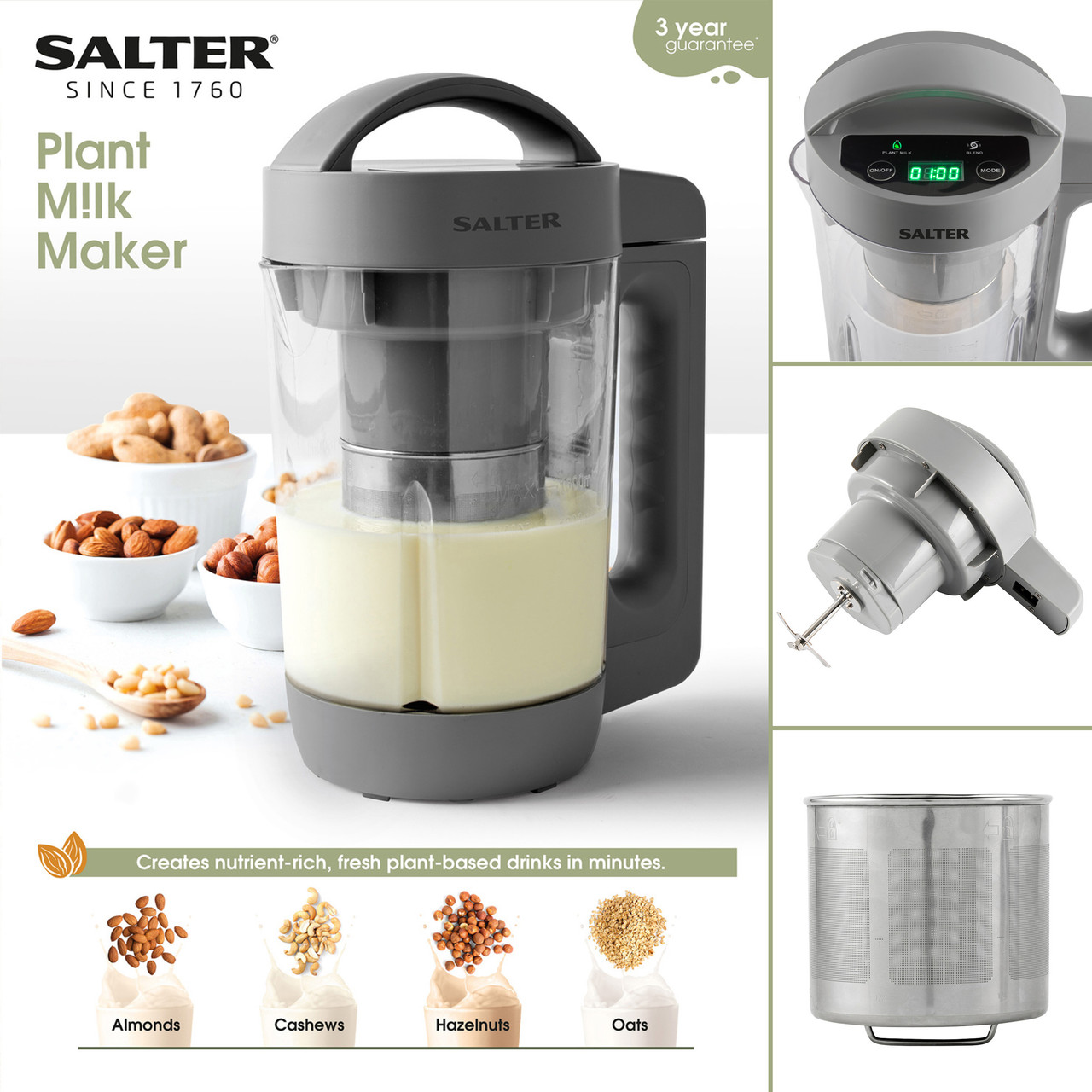 Salter Electronic Plant Based Milk Maker | 1.6 Litres