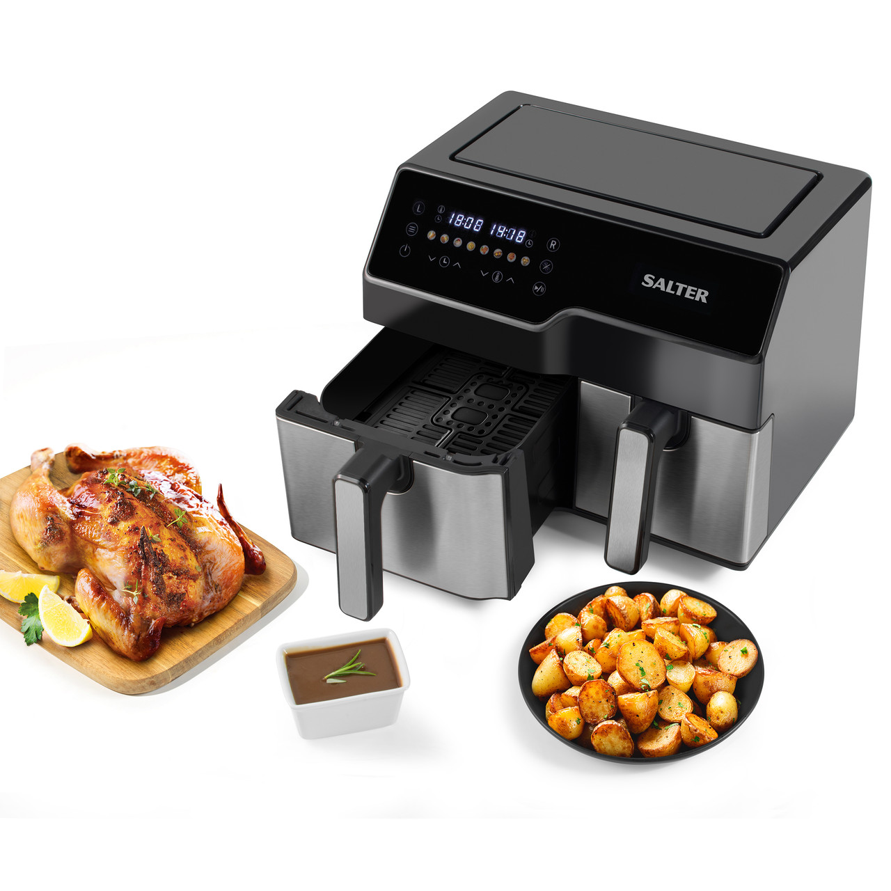 Shop Salter Dual 2 Drawer Air Fryer & Instant Thermometer