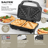 Electric XL Non-Stick Deep Fill Sandwich Toaster Press Salter EK2017S 5054061090345