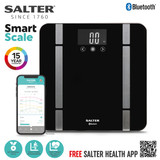 Smart Bluetooth Bathroom Scale, Connect to Salter Health App, Max Capacity 200kg