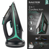 Salter 2 in 1 Cordless Steam Iron on charging base