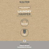 Warm Harmony Collection Laundry Hamper, 40 L Salter LASAL71687WEU7 5054061471687