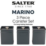 Salter Marino 3-Piece Canister Set - Blue/Grey