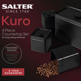 Kuro 4-Piece Bread Bin & Canister Set