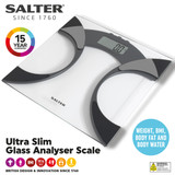 Analyser Digital Bathroom Scales - Batteries Included, 160 KG Capacity Salter 9141BKCFEU16 5054061481020
