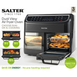 Dual View Air Fryer Oven – 12L Capacity,  Divider for Dual Cooking, 2600 W