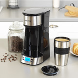 Digital Coffee Maker to Go & 2 Travel Mugs