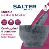 Marble Pestle and Mortar, Black - Black - BW11852EU7 - Salter - 5054061438123