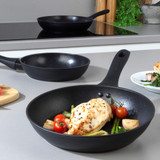 Geo Hex 24cm Frying Pan - Black - BW08770 - Salter - 5054061356298