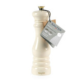 Cream salt or pepper mill, classic style, Salter brand, with product tag attached
