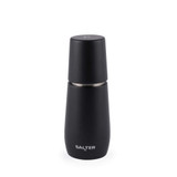 Black Salter pepper mill with matte finish, upright, product image on white background