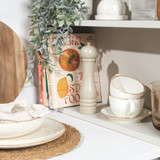 Salt and Pepper Mills - Set of 2 Grinders - Beige