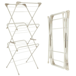 3 Tier Folding Clothes Drying Rack Stainless Steel Laundry Stand