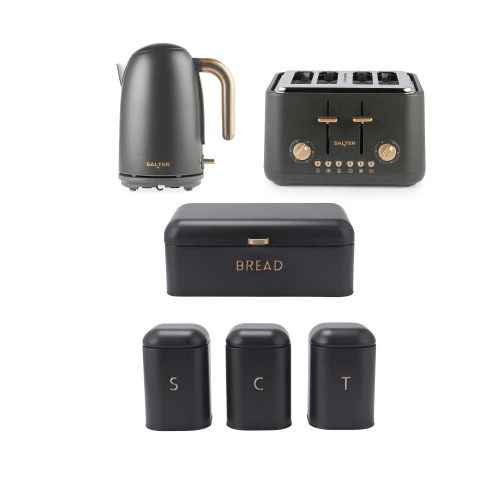 Pebble 6-Piece Countertop Set - Charcoal