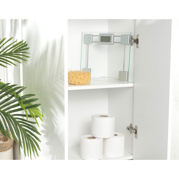 Toughened Glass Digital Bathroom Scale - Clear - Silver - 9081 SV3R - Salter - 5054061479157