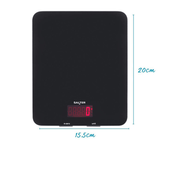 Glass Digital Kitchen Scale, 10kg - Black