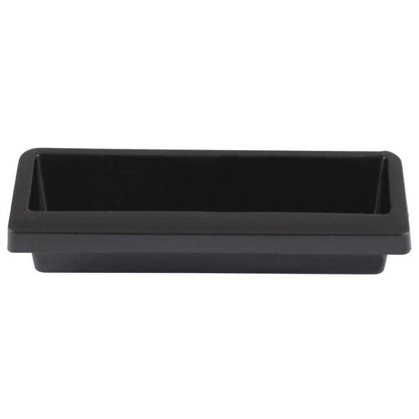 Black rectangular storage tray