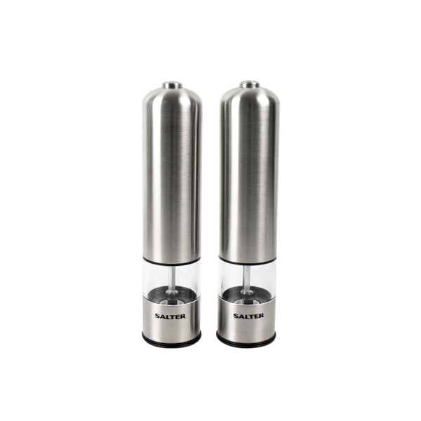 Electronic Salt & Pepper Mills - Stainless Steel - Silver - 7722 SSTUR - Salter - 5010777147858
