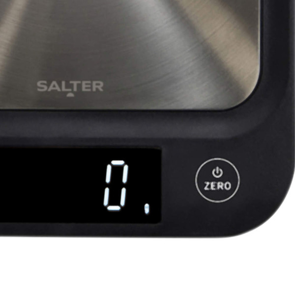 Scale display showing max 5kg, 11lb, 5000ml, 175fl.oz and increments of 1g, 0.1oz, 1ml, 0.1fl.oz
