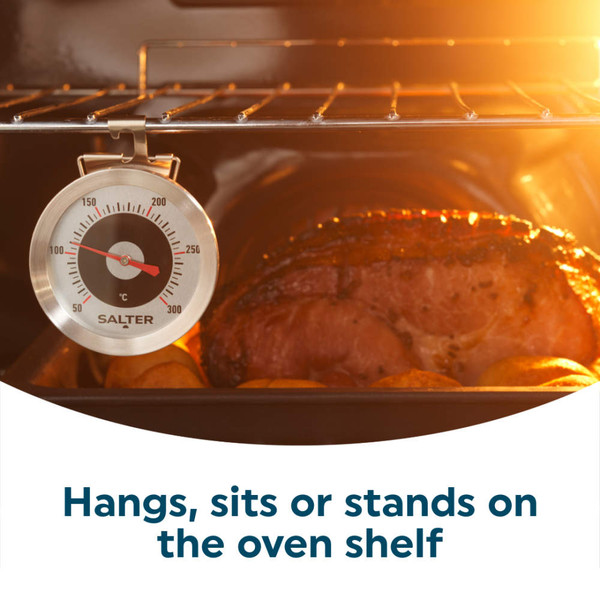Stainless steel kitchen timer with fold-out stand, shown from the back.