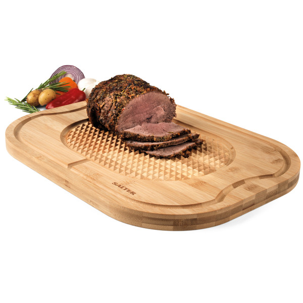 Salter Bamboo wooden carving chopping board/serving board/carving board