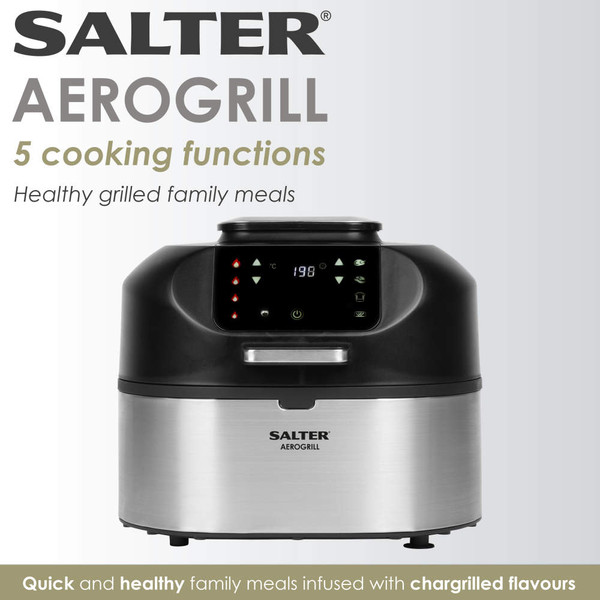 AeroGrill 5-in-1 Air Fryer & Grill - 5.2L - No - EK4549 - Salter - 5054061418033