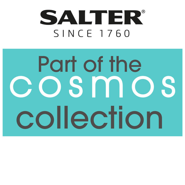 Banner: Salter logo and text 'Part of the Cosmos collection' on teal background