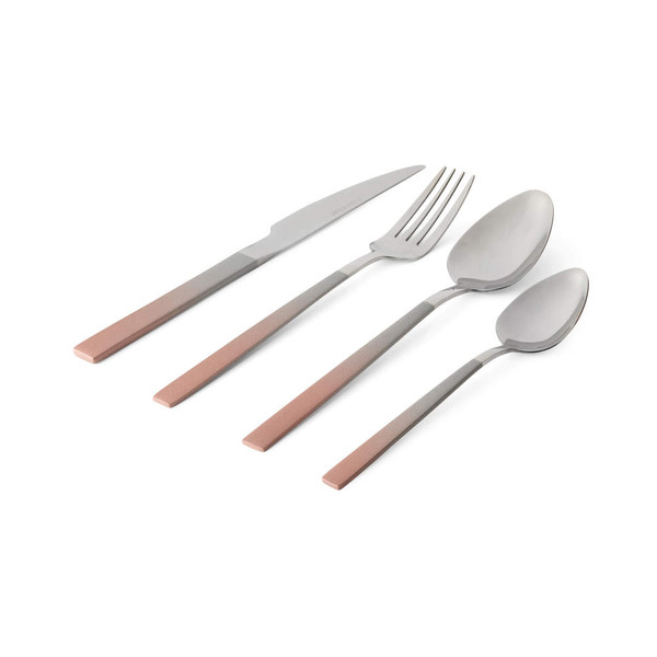 Ombre 16-Piece Cutlery Set - Silver/Champagne