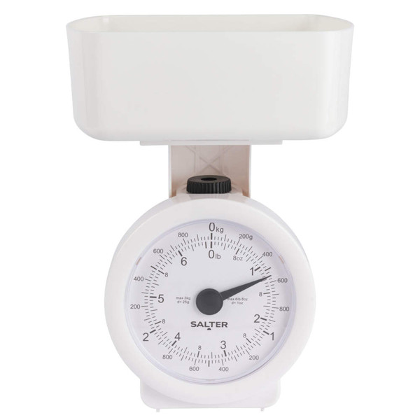 Mini Mechanical Kitchen Scale - White