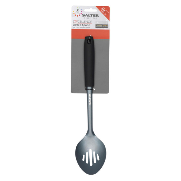 Excellence Stainless Steel Slotted Spoon, Metallic Grey Salter BW09472G 5054061363739Excellence Slotted Spoon - Stainless Steel - Grey - BW09472G - Salter - 5054061363739