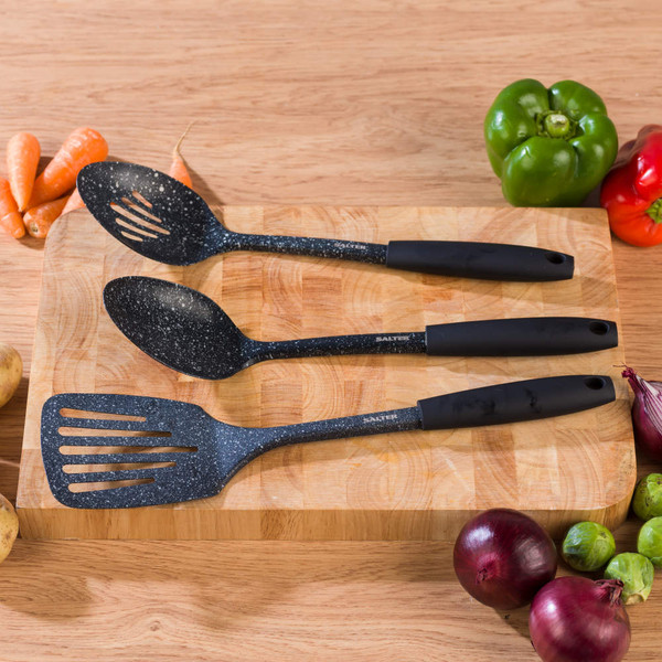 Megastone 3-Piece Stainless Steel Utensil Set - Black - BW08044 - Salter - 5054061196399