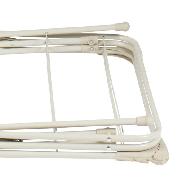 Folded cream metal frame, shown close up for product detail