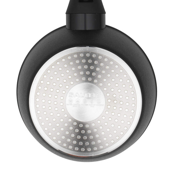 Megastone Noir 18cm Saucepan - Black - BW09323AR - Salter - 5054061361827