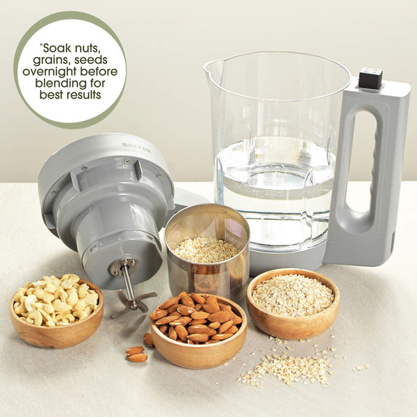 Salter vegan-approved plant milk maker in grey on white background