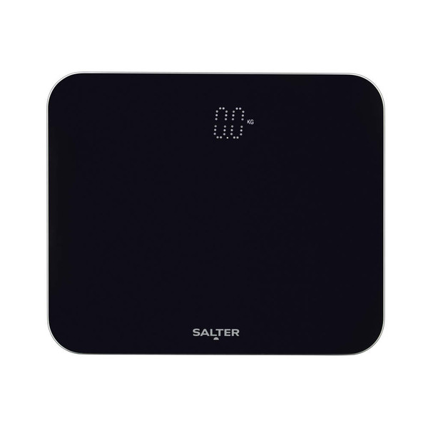 Black digital kitchen scale with touch display, Salter branding