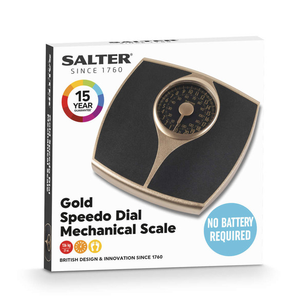 Speedo Mechanical Bathroom Scale - Gold - Dial - 148 GFEU16 - Salter - 5054061483963